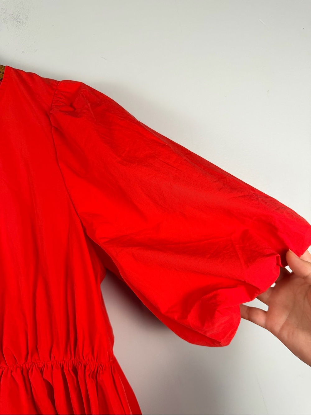 Madewell Poplin Crewneck Bubble-Sleeve Mini Dress in heirloom rose size 12 - Picture 4 of 10